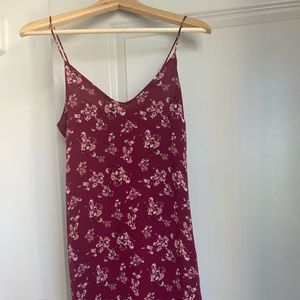 Soft red mini dress with flowers 🌺